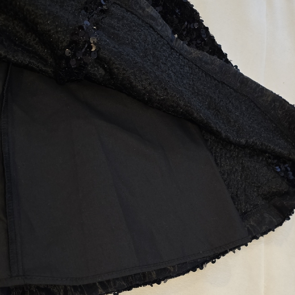 Black Sequin Cutout Mini Dress - Picture 7 of 14